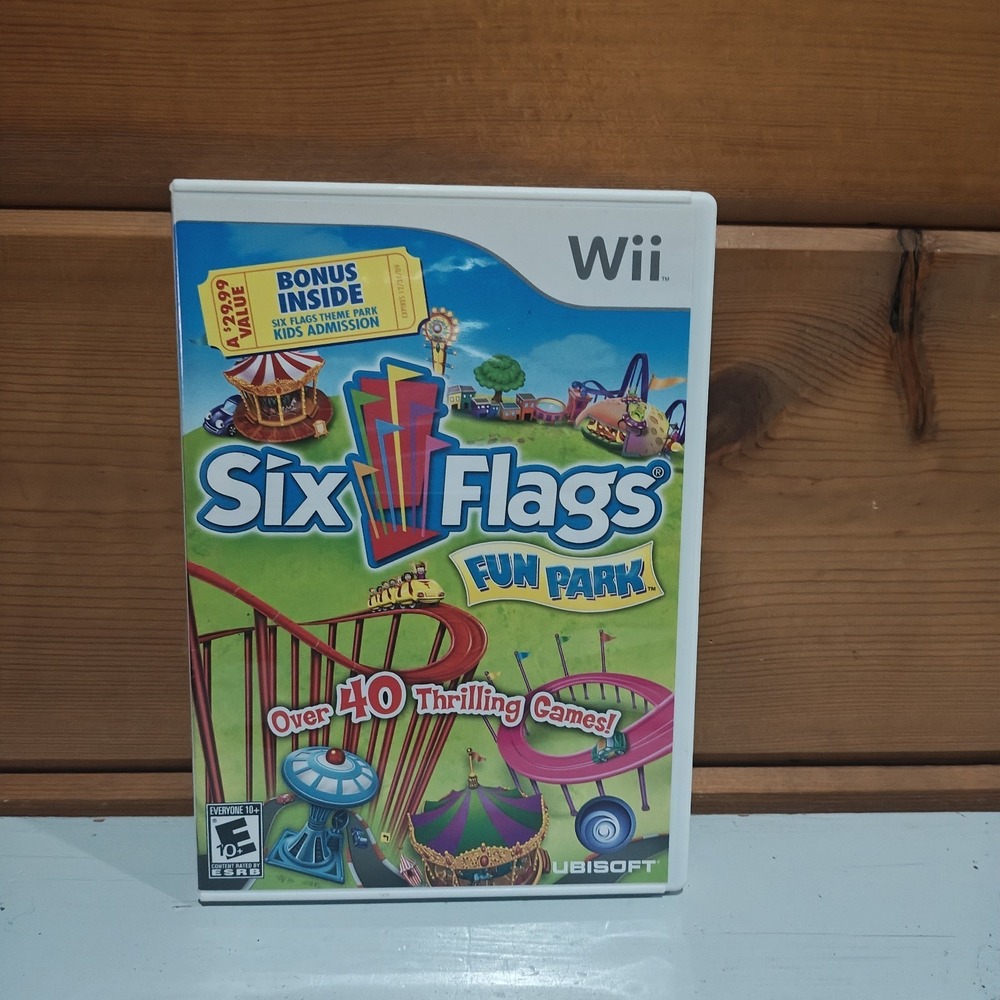 Six‎ Flags Fun Park Nintendo Wii Tested & Working No Manual